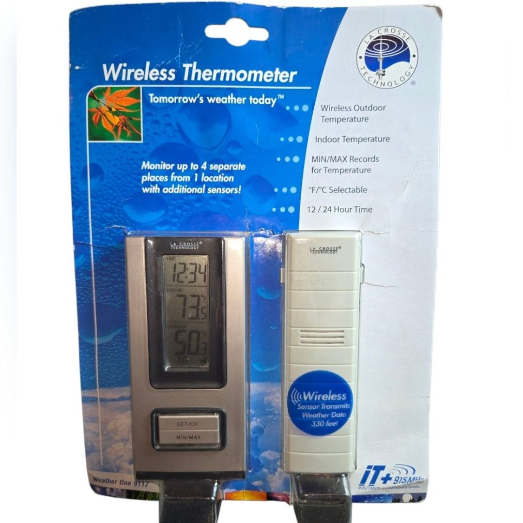 La Crosse Technology NIB Wireless One 9117 Indoor Outdoor Thermometer & Clock