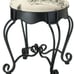 Zingz & Thingz 20.5 Black and Ivory White Royal Paris Stool Parisian-style .
