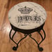 Zingz & Thingz 20.5 Black and Ivory White Royal Paris Stool Parisian-style .