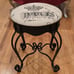 Zingz & Thingz 20.5 Black and Ivory White Royal Paris Stool Parisian-style .