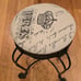 Zingz & Thingz 20.5 Black and Ivory White Royal Paris Stool Parisian-style .