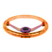 JDM TRD Universal 6-Hole 350mm Deep Dish Orange Crystal Bubble Steering Wheel