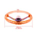 JDM TRD Universal 6-Hole 350mm Deep Dish Orange Crystal Bubble Steering Wheel