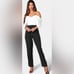 NWT BEBE Women’s Black White Satin Bodice Jumpsuit - Size XL