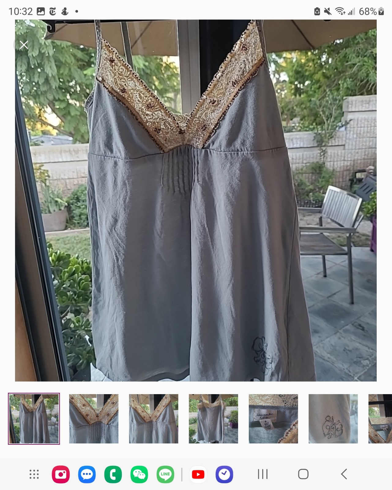 Vintage Abercrombie and fitch beaded laced tank top collector's pick
