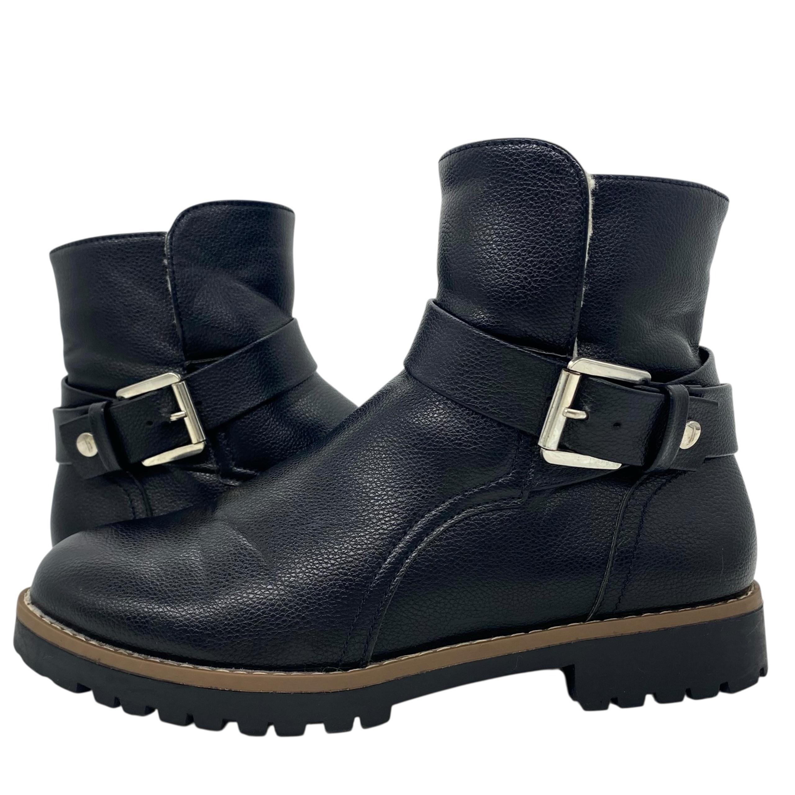 Nautica Women's Black Chelsea Lug Boots