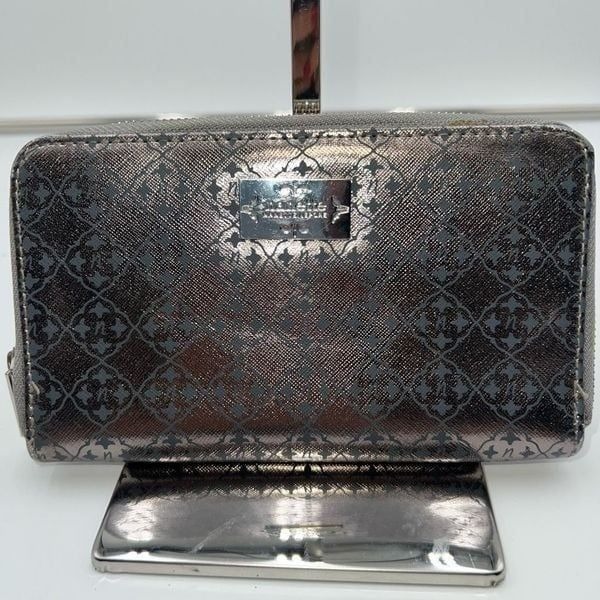 Nanette Lepore Metallic Zip Wrap Around Wallet