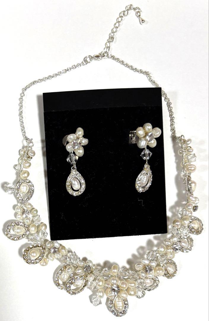 【AIMER】 Necklace & Earrings Set, Accessory Set
