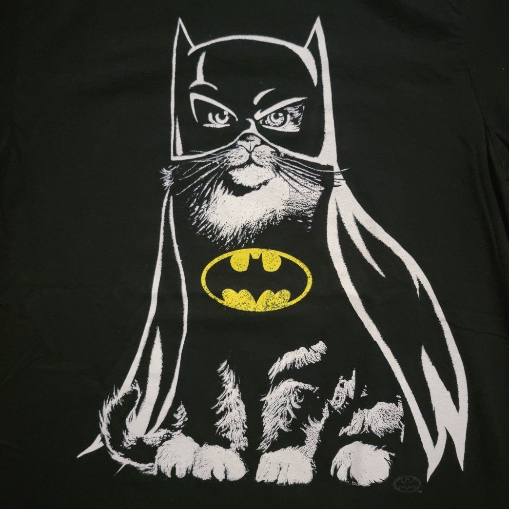 Cat BATMAN Shirt DC Comics THE BAT MAN LOGO Tee Clothing OFFICIAL Cats KITTEN