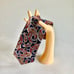 New Men’s Christian Dior Monsieur Navy Red Orange Grey Silk Classic Tie.