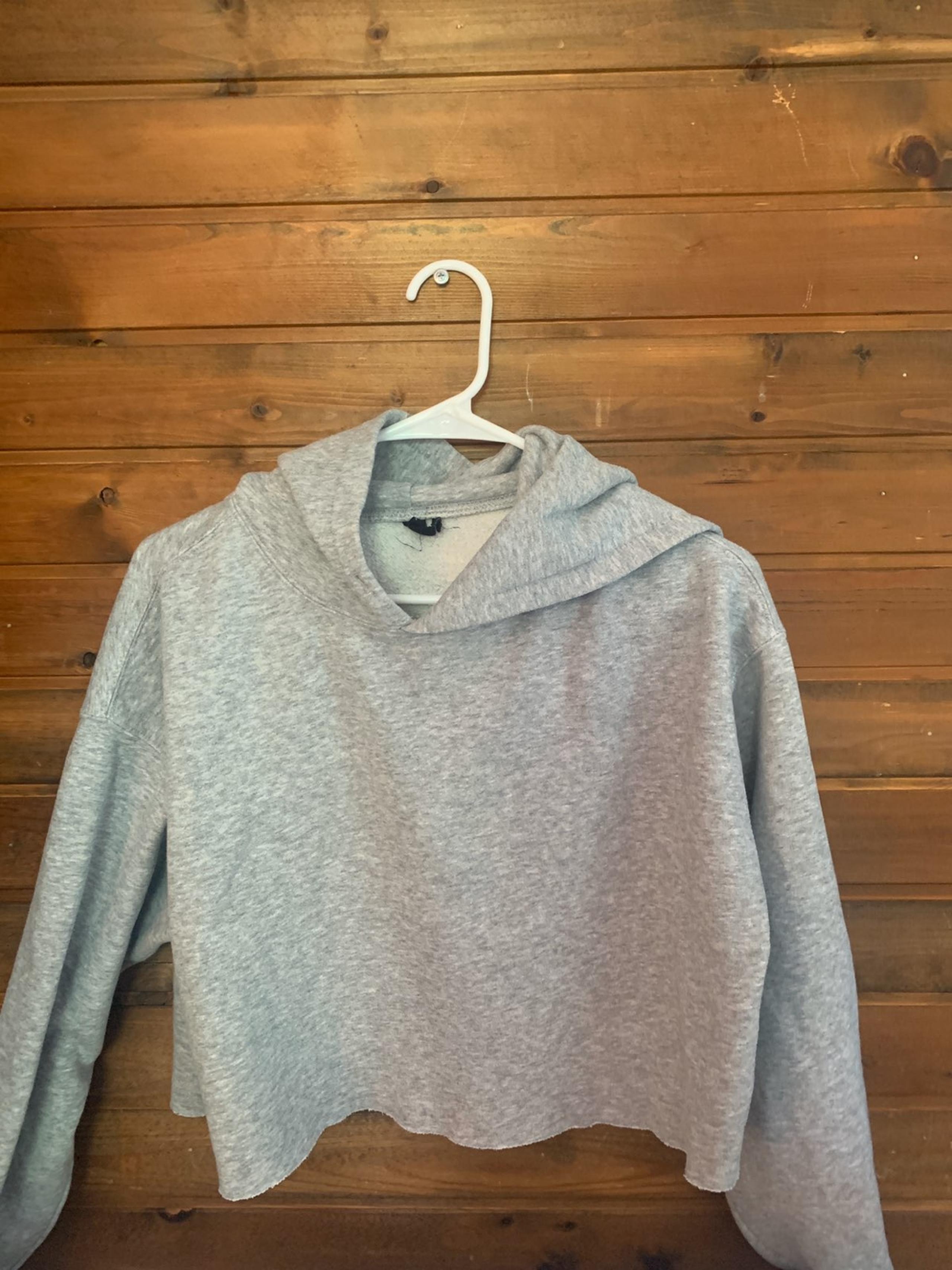 Urban outfitters Cropped grey hoodie