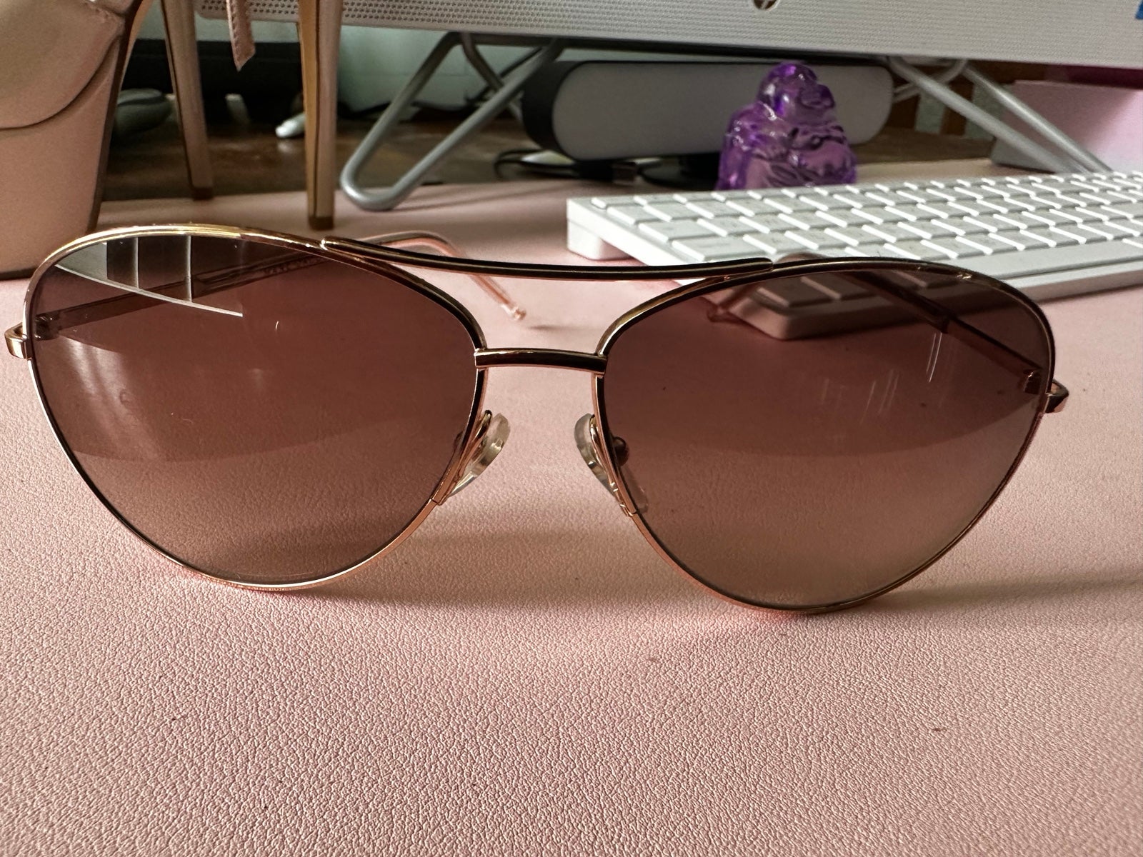Marc Jacobs Aviator Sunglasses - Rose Gold