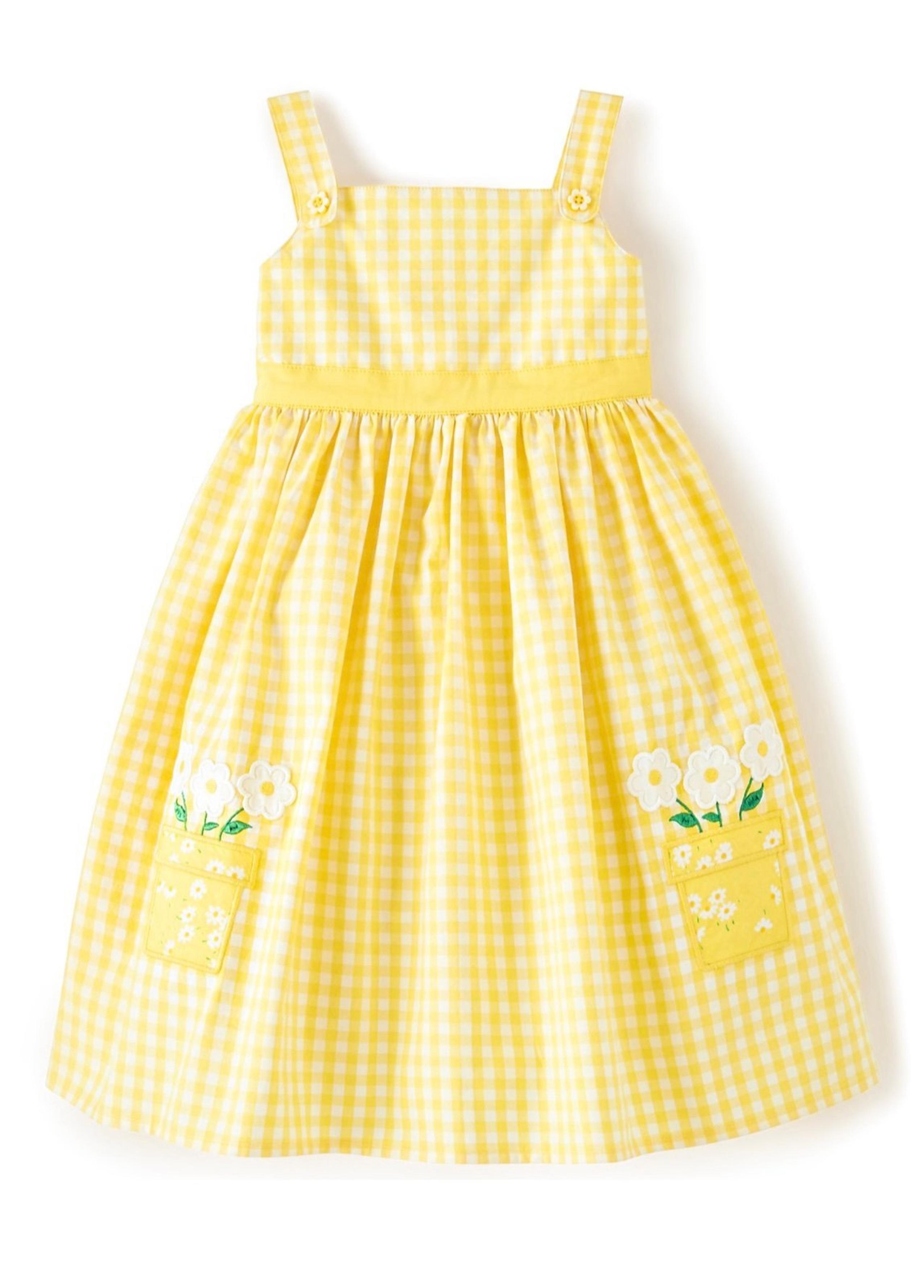 Gymboree Girls Applique Flower Pot Gingham Dress Sunny Daisies Sunshine NWT 4T