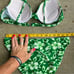 Vintage 90s Newport News green white tropical hibiscus underwire Pushup bikini