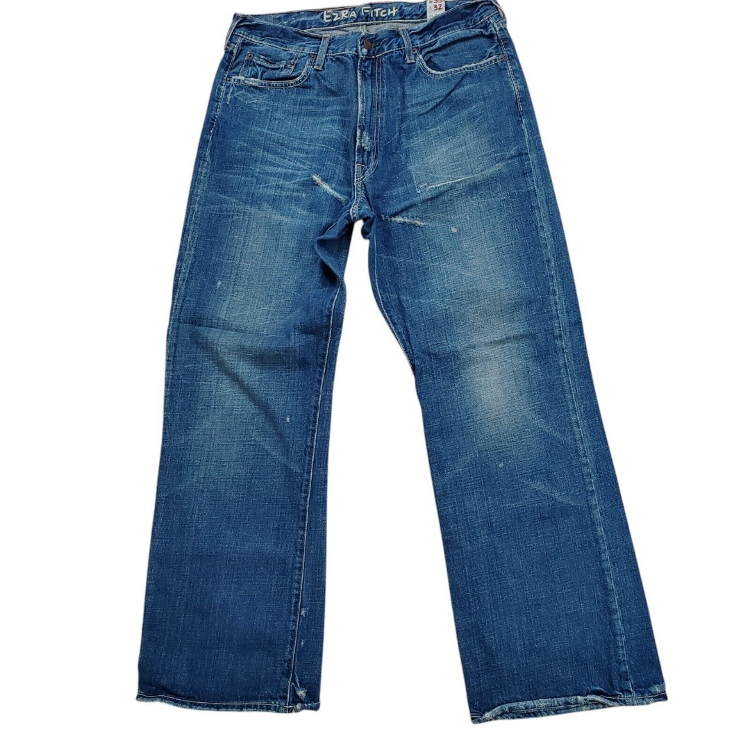 Ezra Fitch Jeans Mens 33x32 Hem 30 Bootcut Distressed Denim Abercrombie Y2K VTG