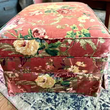 Custom upholstered ottoman