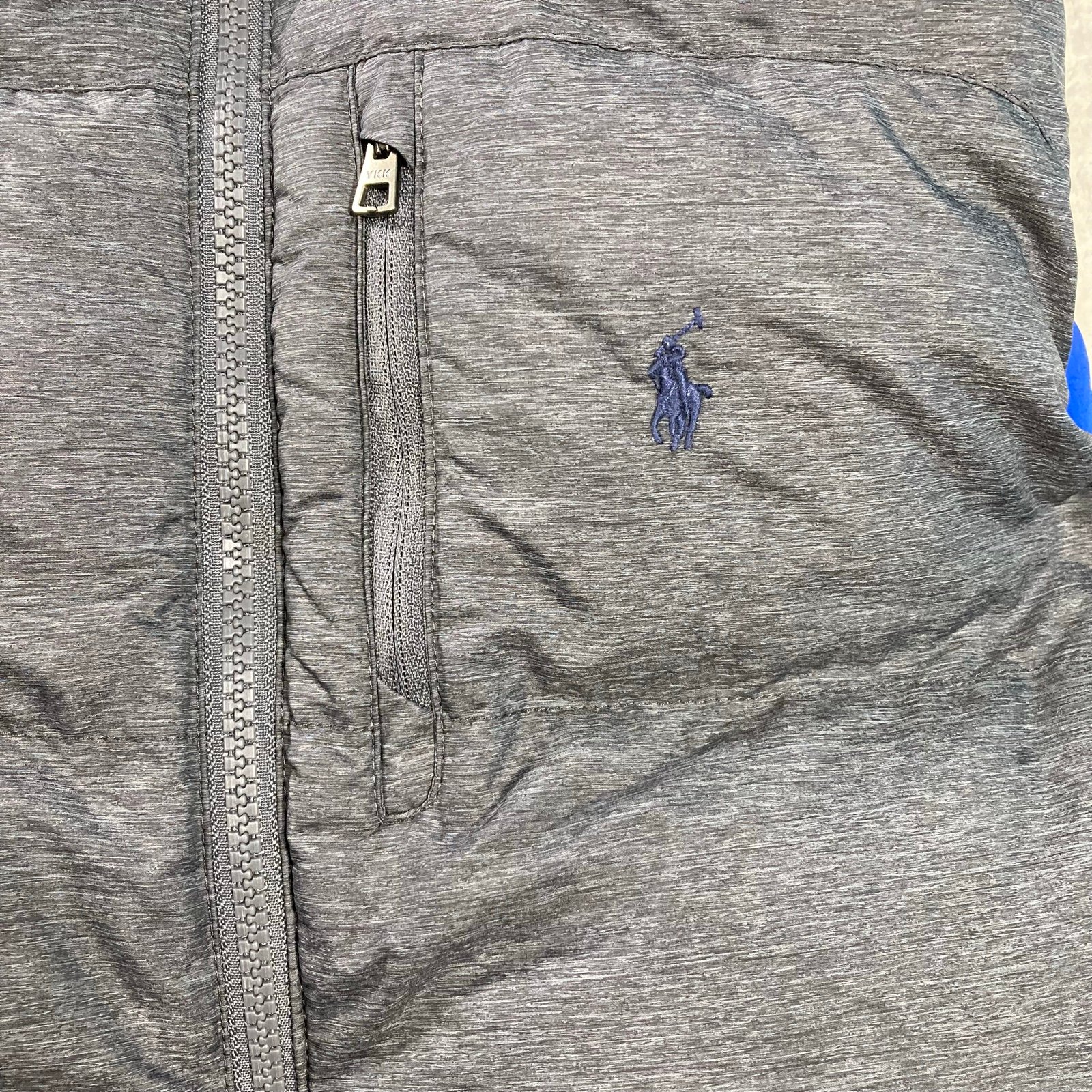 Mega Sale - Polo Ralph Lauren Quilted Puffer Down Reversible Full Zip Vest Boys XL Grey/Blue - Curbside Pickup Crazy Deal-O-Rama:£31[laKids_4805422ma]