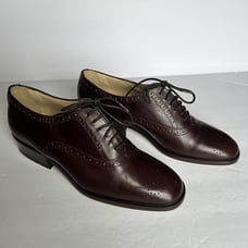 Joan & David Oxford Lace Up Leather Women Shoe Made in Italy Brown Sz 7