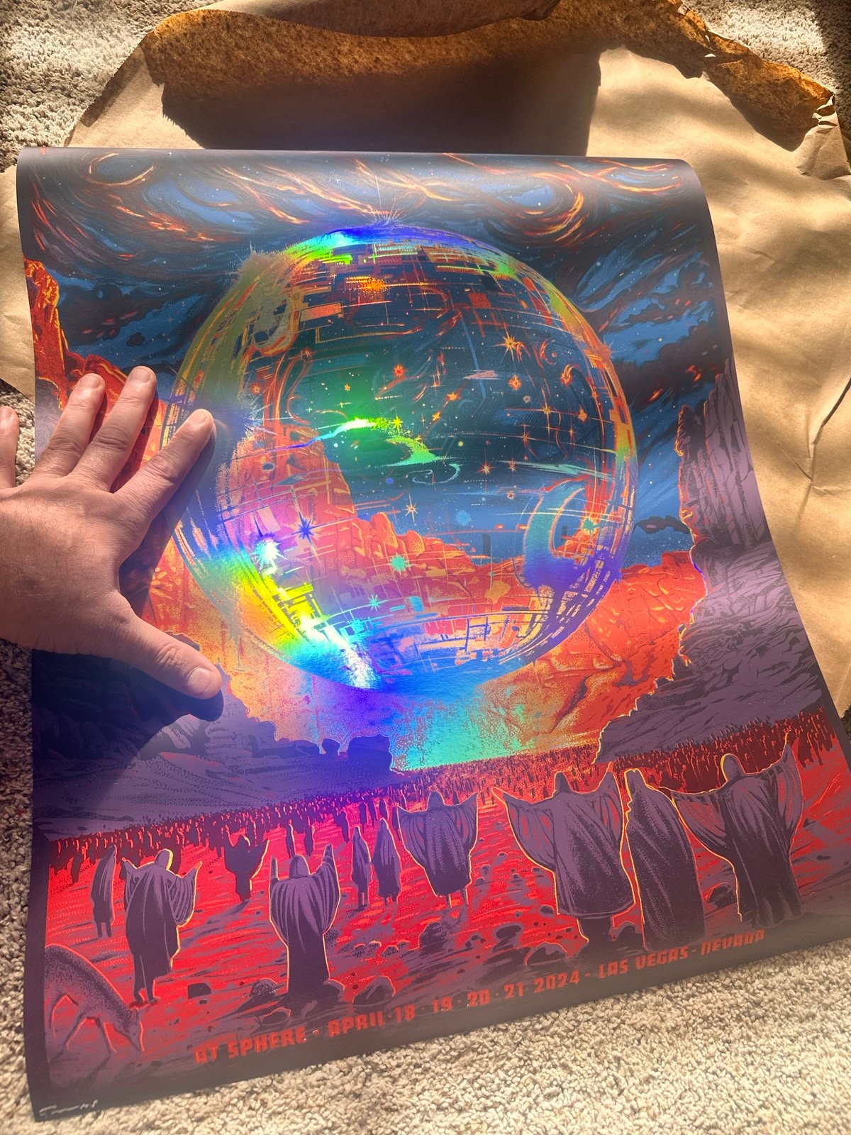 Artist: Paul Kreizenbeck Signed Phish Sphere Foil. 1/50a
