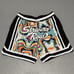 Strivers Row Shorts Black Men 2XL XXL Black Liquid Hoop Vibrant Embroidery Heavy