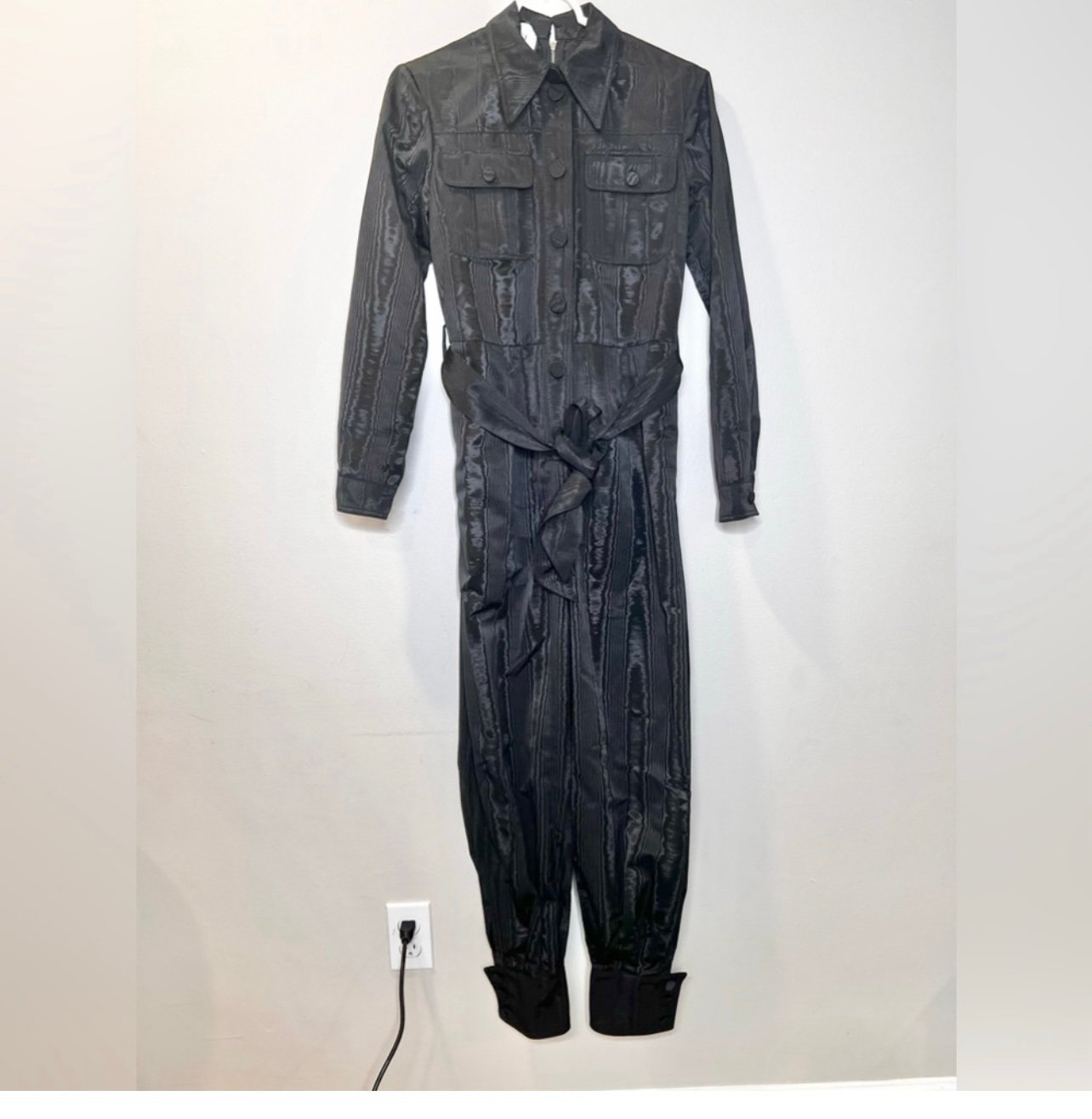 ワンピース GUCCI Black Denim Jumpsuit Gucci Embroidered Logo Jumpsuit | Black | FARFETCH