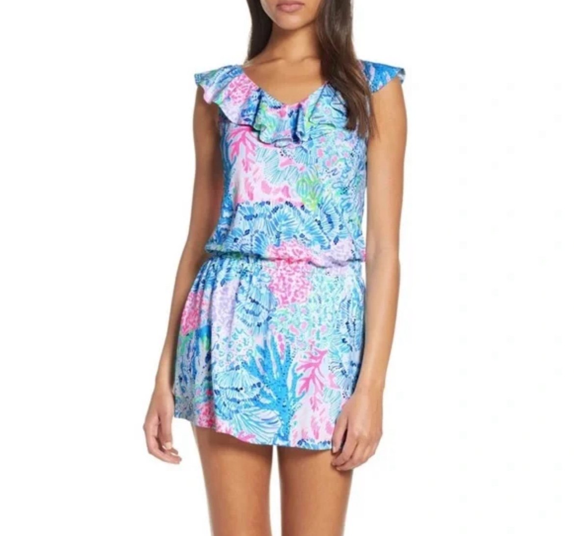 Lilly Pulitzer Alessa romper skort floral size XS.