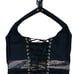 Black Lace Up Halter Corset Top