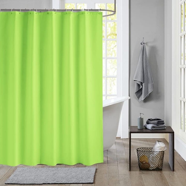 meioro Solid Colour Shower Curtains, PEVA Waterproof Bathroom Curtain Includes