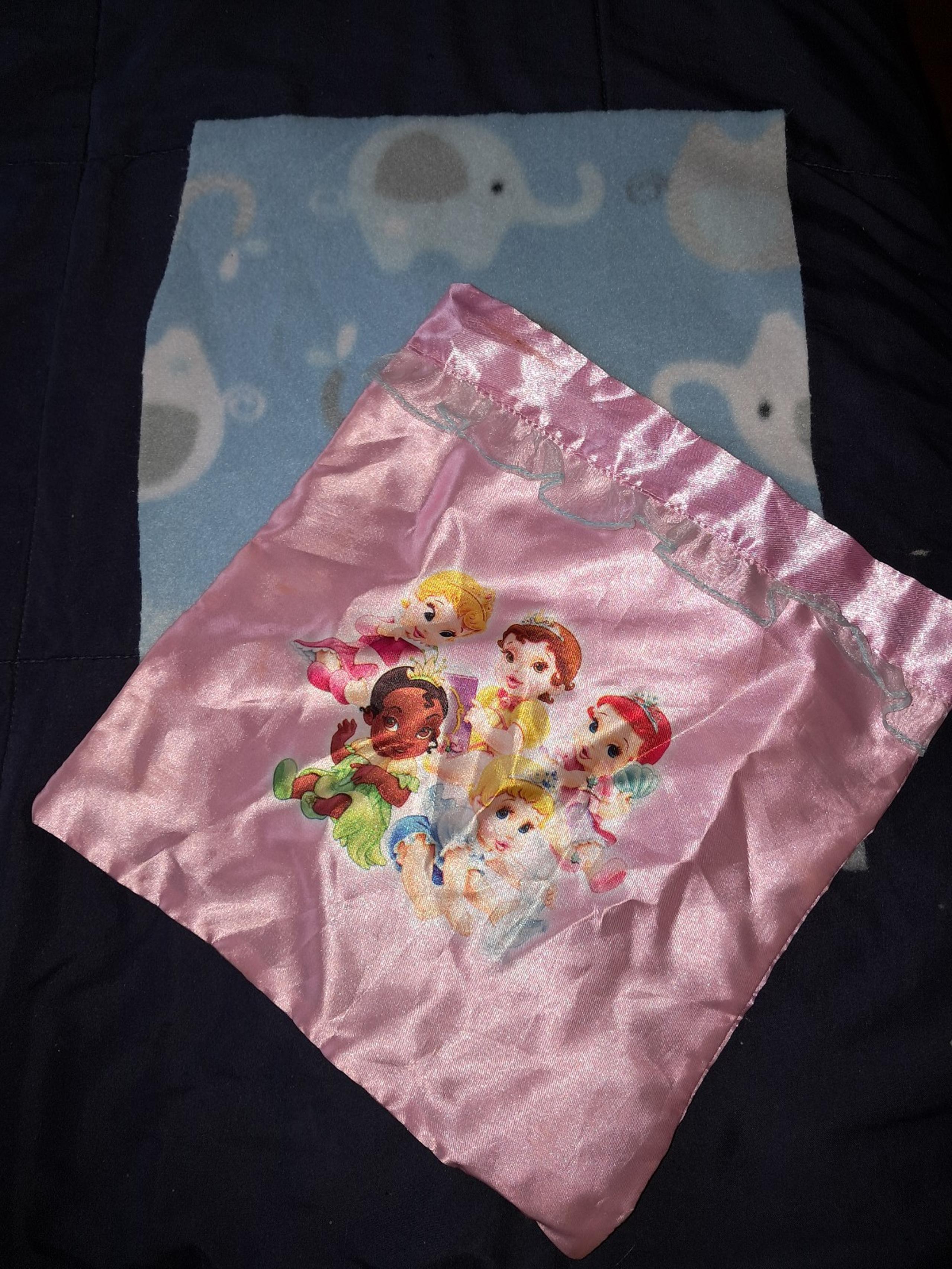 Vintage baby doll blankets lot princesses, elephants