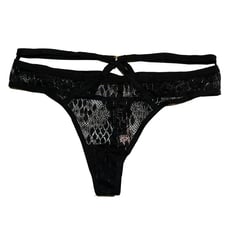 NWT VICTORIA'S SECRET Very Sexy Thong Pantie/Underwear Sz M Black Lace