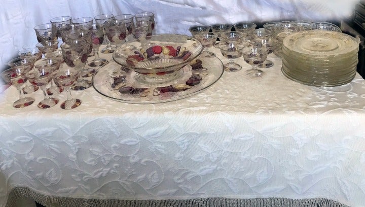 Antique Della Robbia 45 Pc Luncheon Set