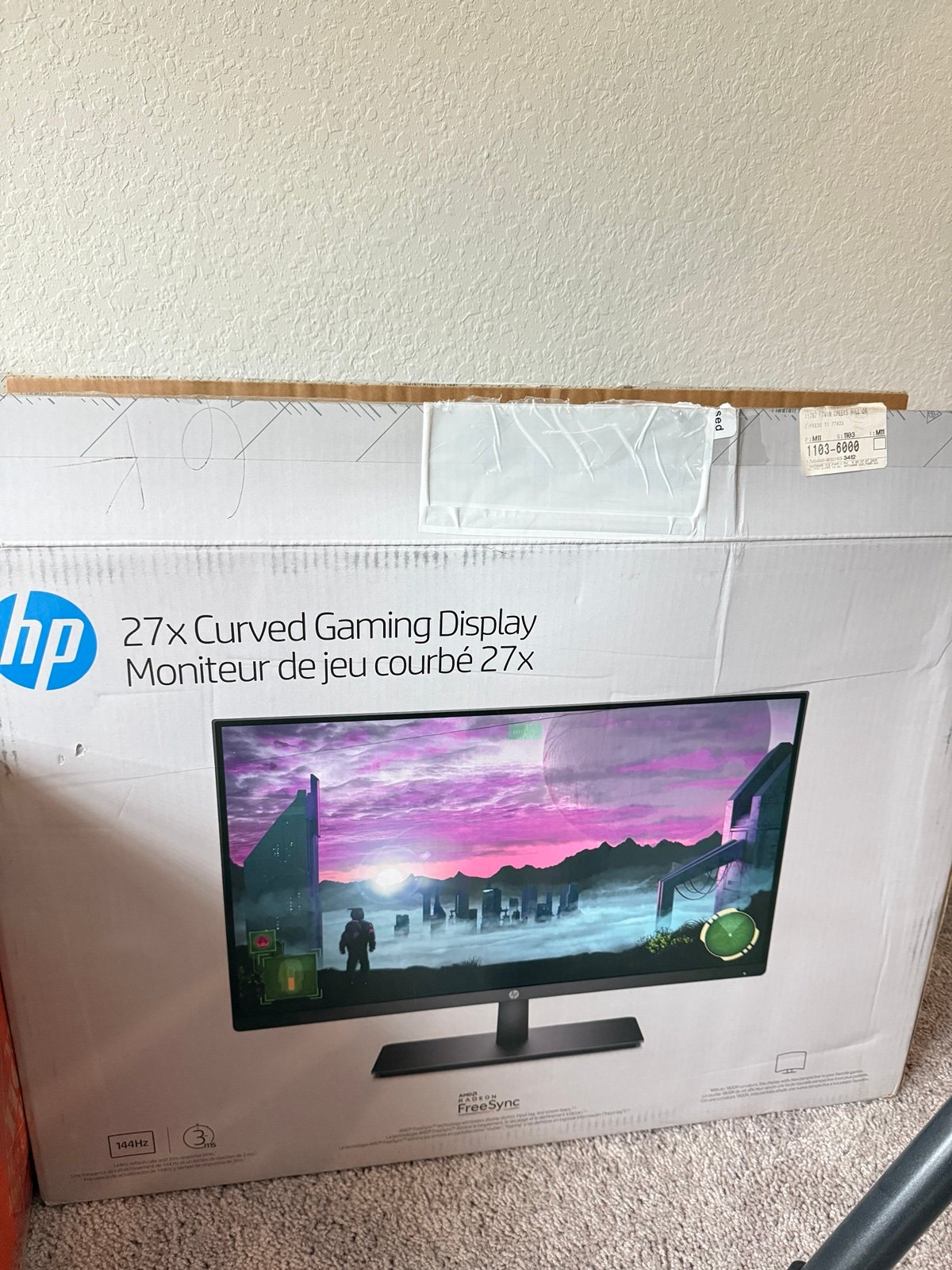 HP 27x Curved Gaming Display Monitor