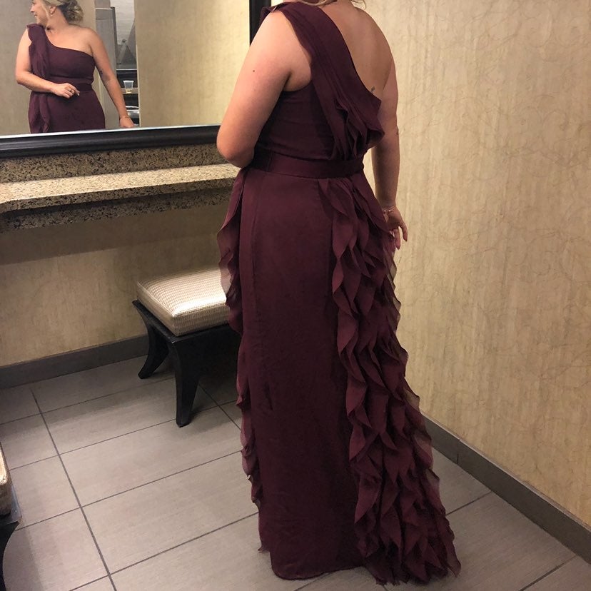 Davids bridal wine colored bridesmaid dr