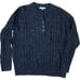 Madewell Donegal Bowden Henley Sweater Coziest Yarn Grey Size Med B23
