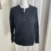 Madewell Donegal Bowden Henley Sweater Coziest Yarn Grey Size Med B23
