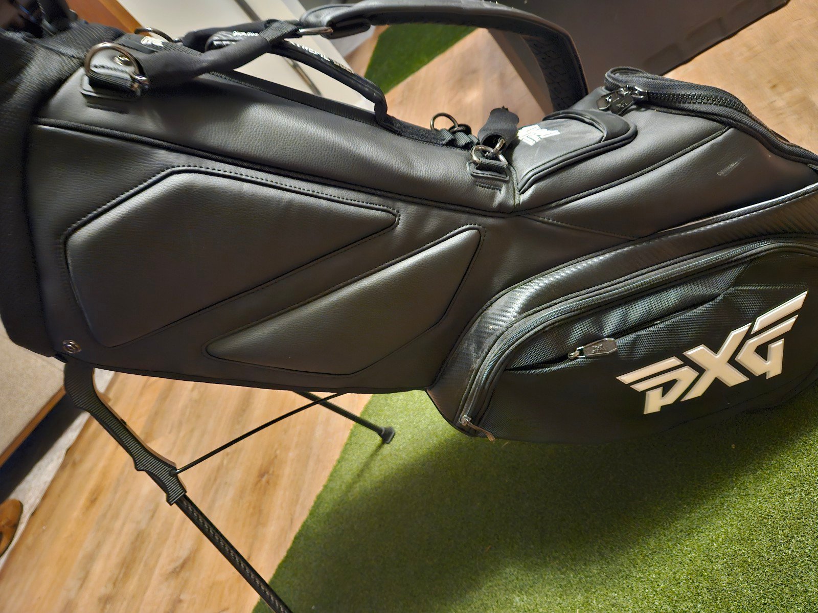 PXG x Bogey Boys Collab Leather Golf Bag - detail
