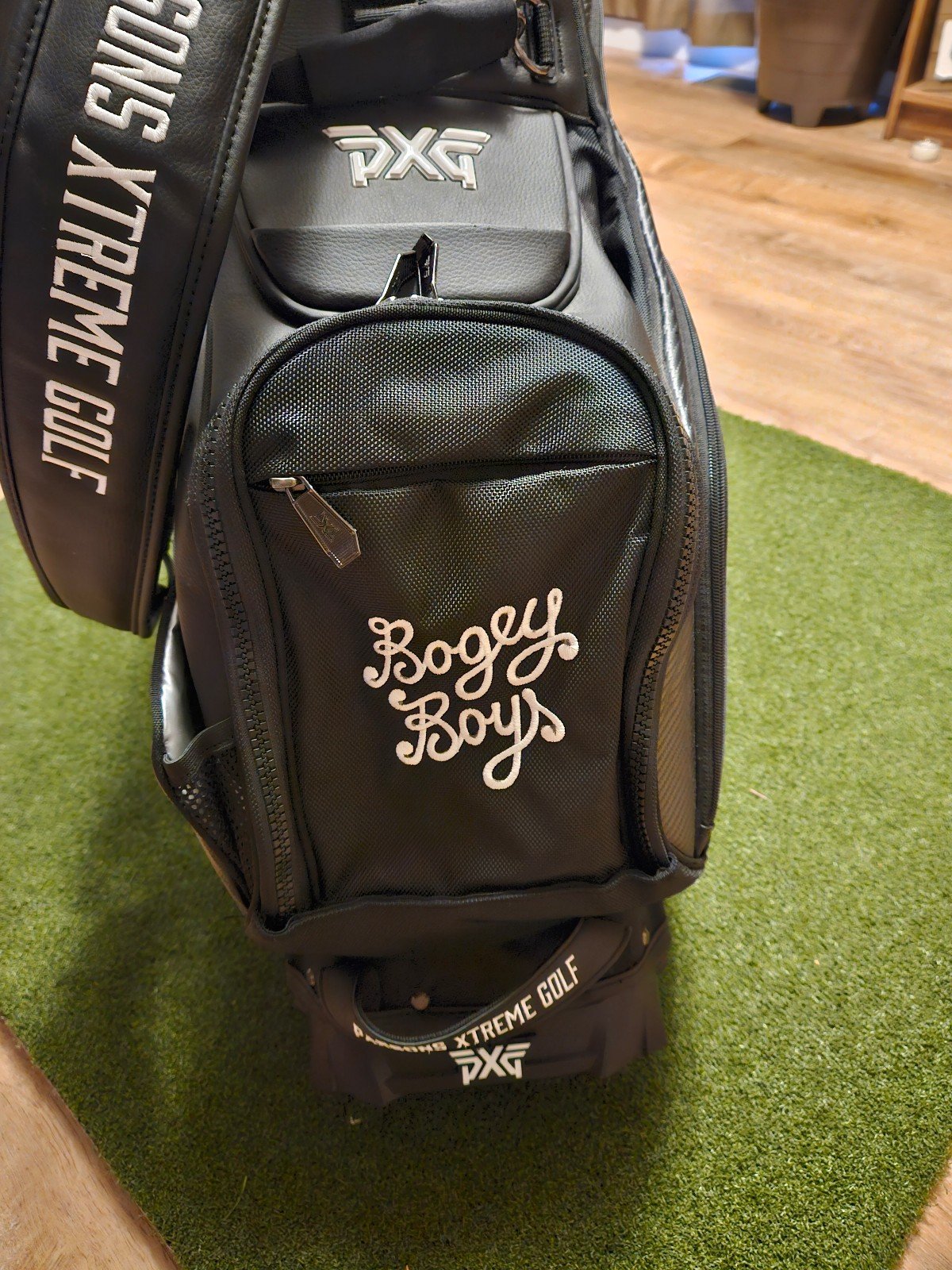 PXG x Bogey Boys Collab Leather Golf Bag - detail