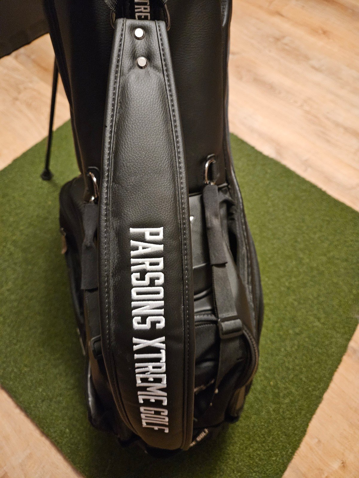 PXG x Bogey Boys Collab Leather Golf Bag - detail