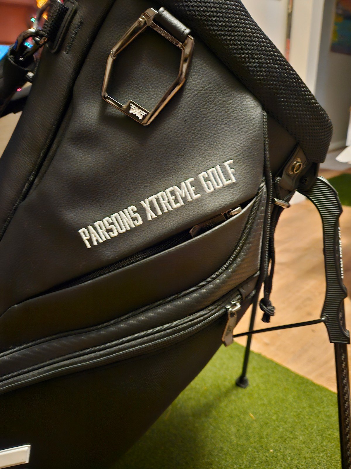 PXG x Bogey Boys Collab Leather Golf Bag - detail