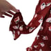 Rebecca Taylor silk Ikat Paintbrush Ruffle Dress in Cabernet Combo size 10