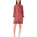 Rebecca Taylor silk Ikat Paintbrush Ruffle Dress in Cabernet Combo size 10