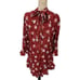 Rebecca Taylor silk Ikat Paintbrush Ruffle Dress in Cabernet Combo size 10