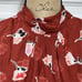 Rebecca Taylor silk Ikat Paintbrush Ruffle Dress in Cabernet Combo size 10