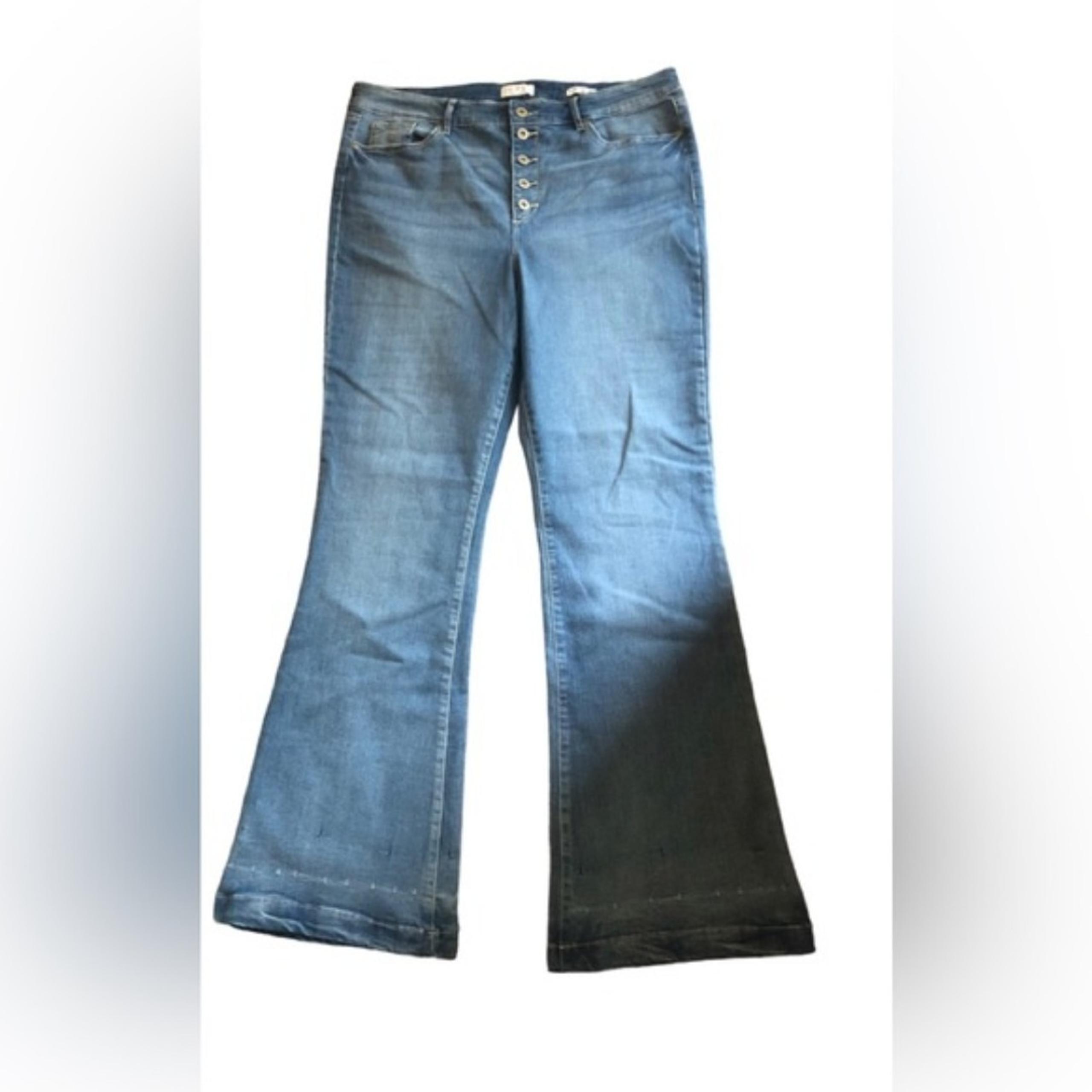 Sofia Vergara Melisa Flare Button Fly Jean Sz 18X33 High Waisted Stretch Casual