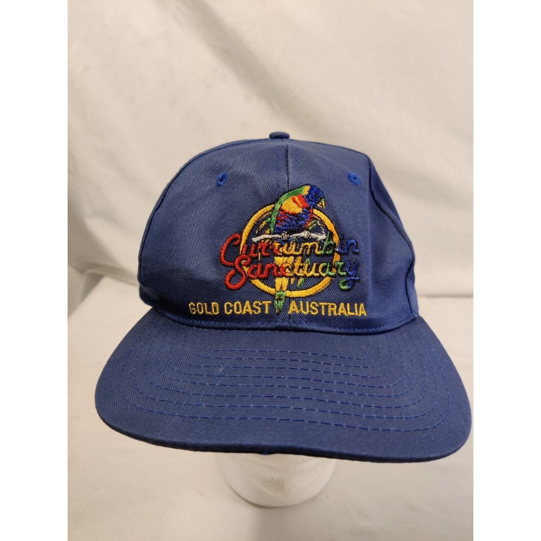 Currumbin Sanctuary Gold Coast Australia Snapback Vintage Hat Blue Wildlife Bird