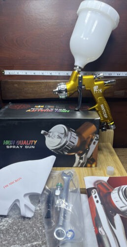 Paint Spray Gun 1.3mm TE20 Gold Nozzle Tool Pistol Spray Gun Gti Pro Lite 600cc