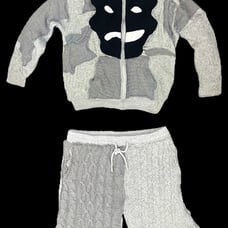 2 faced grey sweatsuit