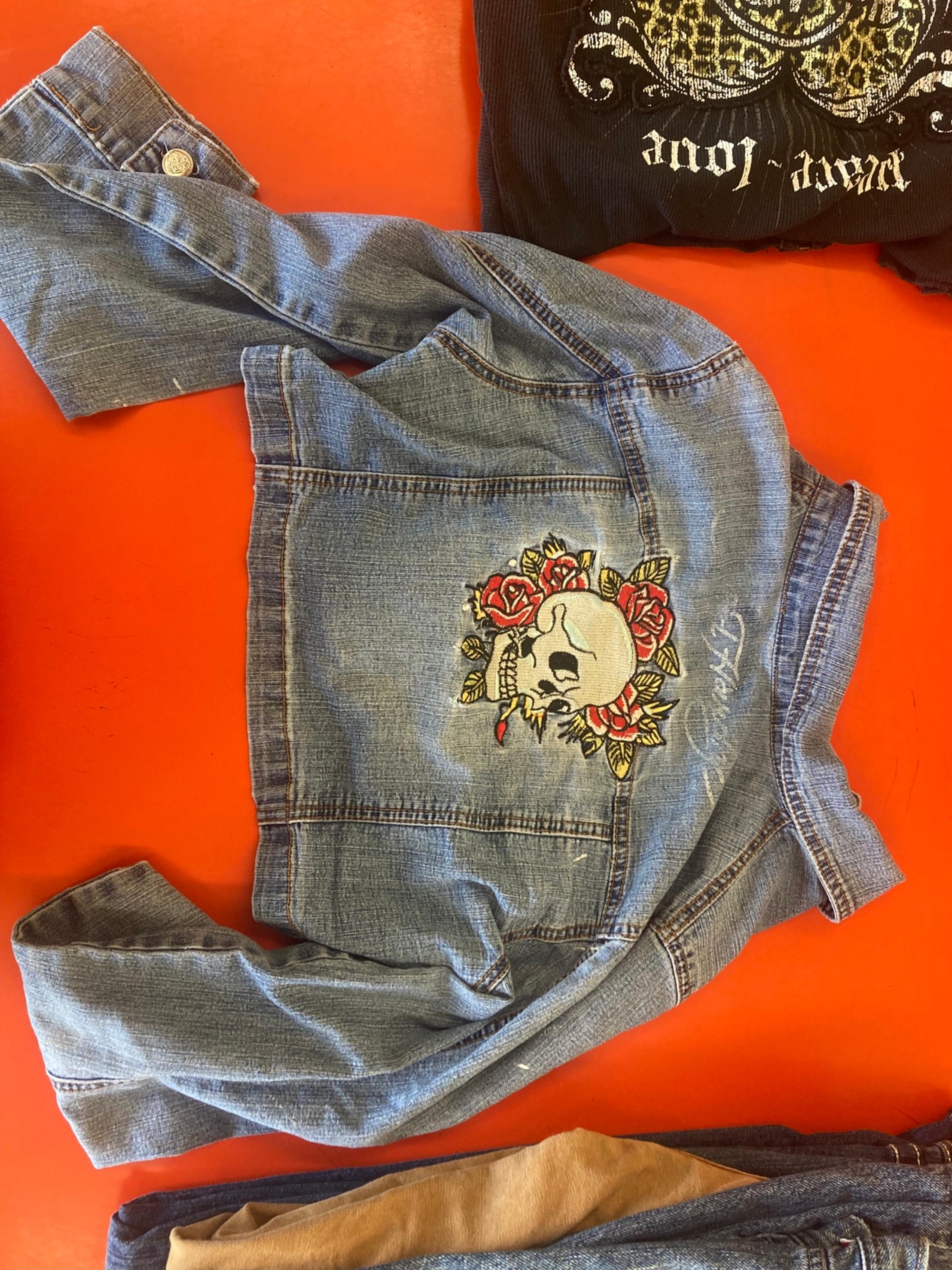 ed hardy jean jacket