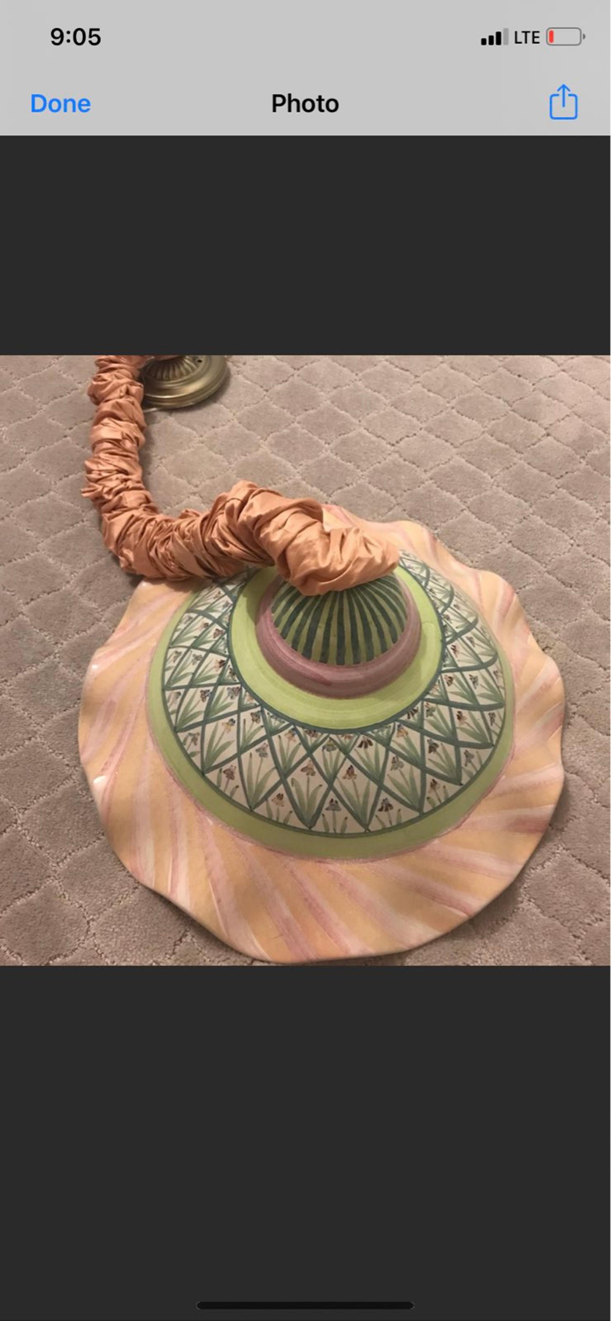 hanging ceramic flower lamp 3 available