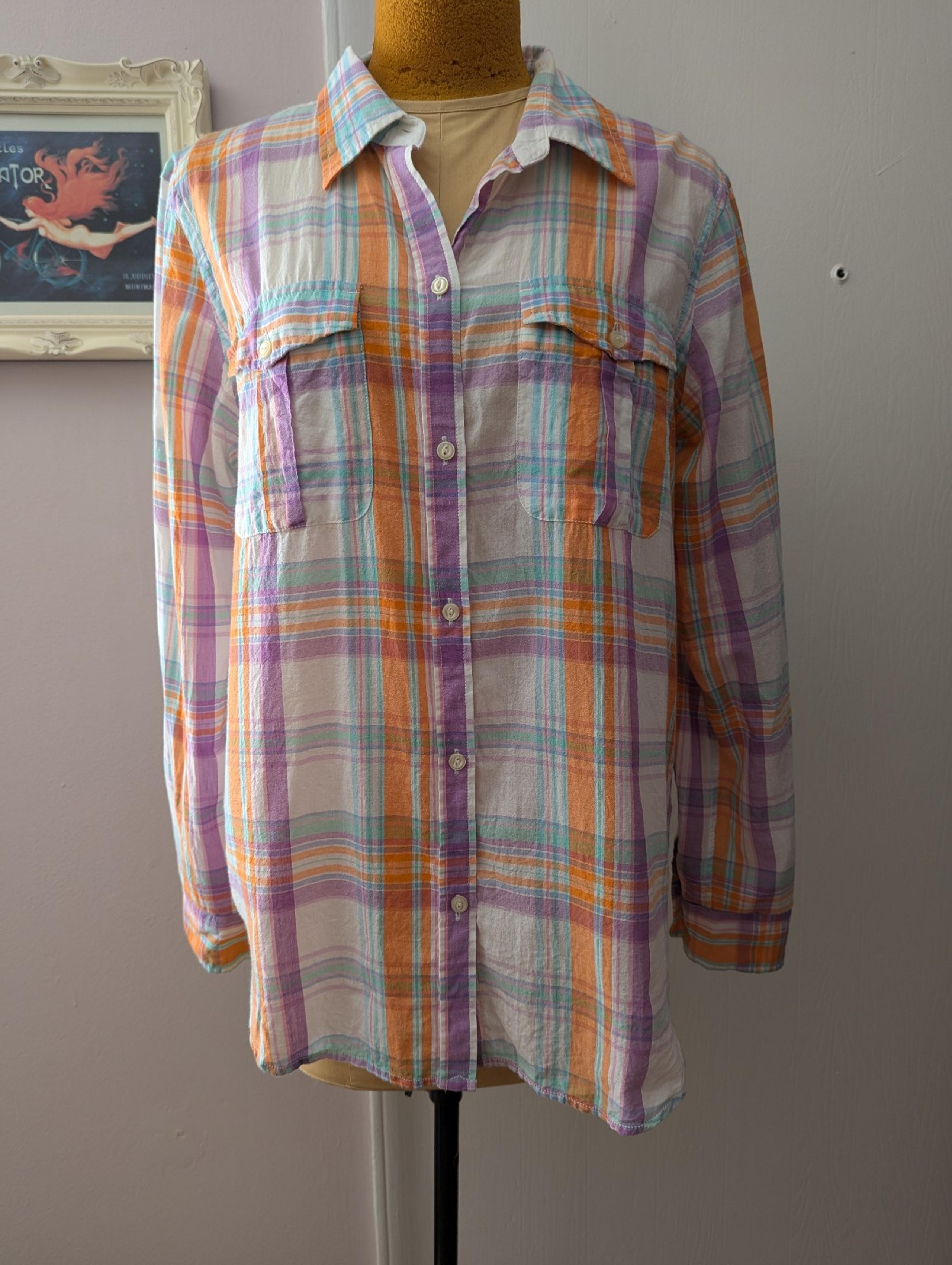 Women's Ralph Lauren Plaid Button Down Shirt size Large